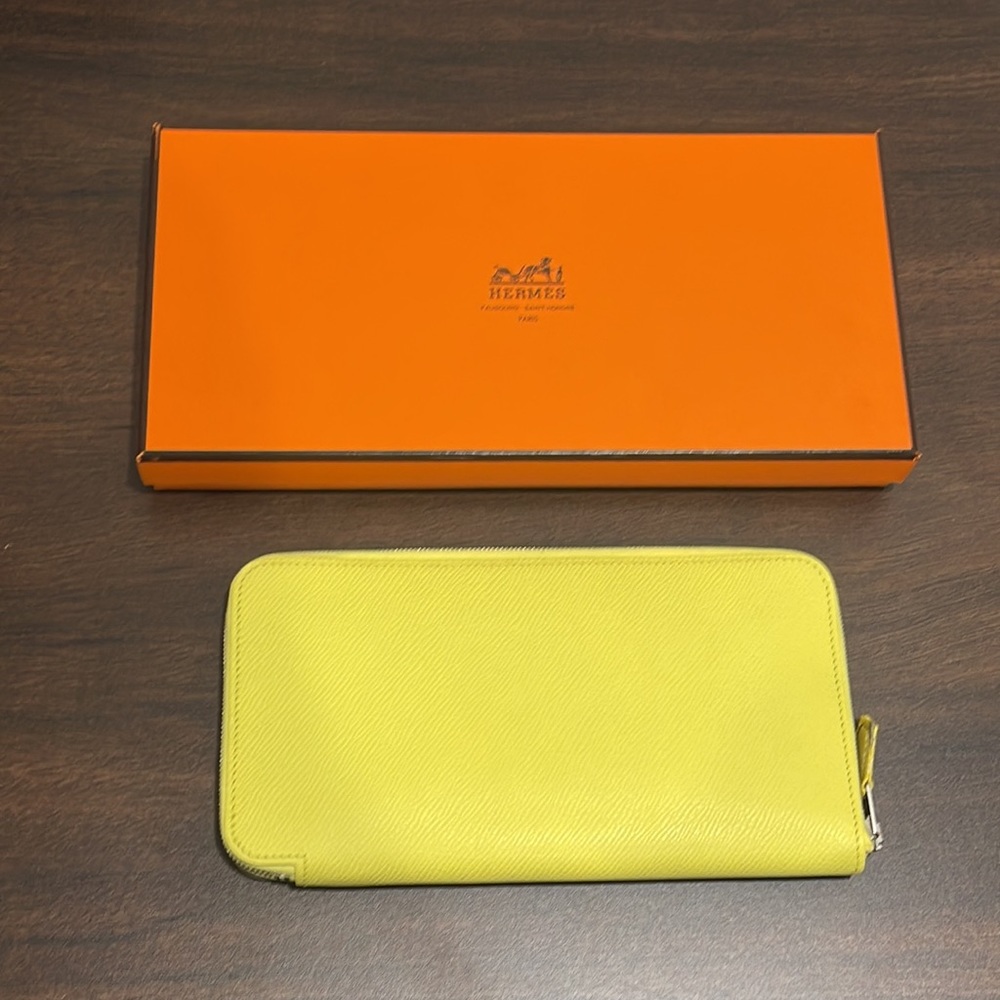 HERMES - *Authentic* Silk'In Classique Wallet - Yellow